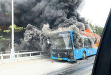Фото - Момент столкновения автобуса с грузовиком на Калужском шоссе попал на видео